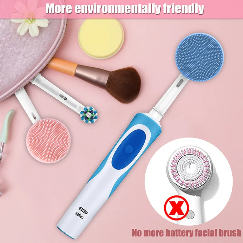 Silicone Facial Cleansing Brush Head for Oral-B Electric Handles Facial Cleansing Brush Axl