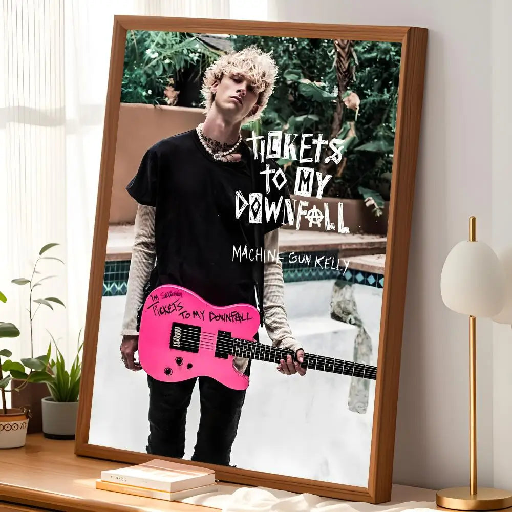 Machine Gun Kelly HD PVC Self-Stick Wall Art Poster | MGK Decor Wall Art Poster Axl