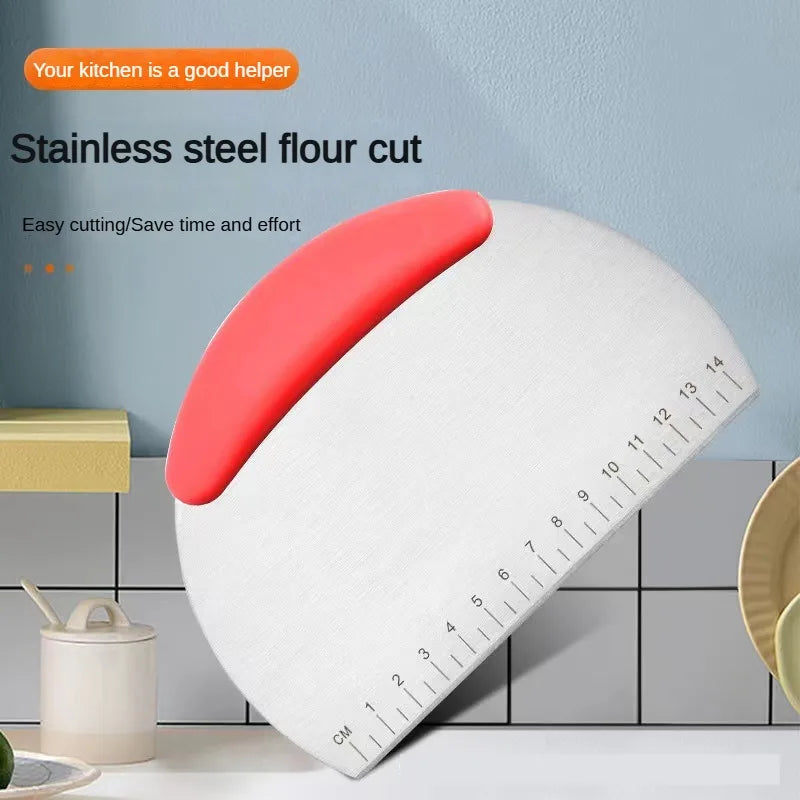 Stainless Steel Dough Scraper & Pastry Cutter with Scale Pastry Dough Scraper Axl