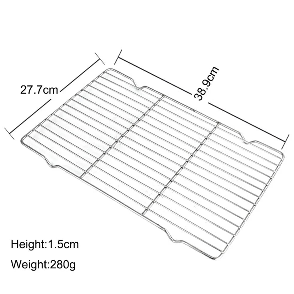Stainless Steel BBQ Grill Rack – Non-Stick Cooling & Baking Tray Cooling & Grill Rack Axl 38.9x27.7cm