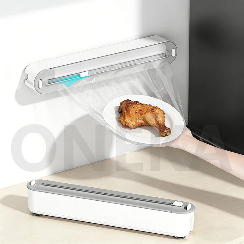 ONEKA Plastic Wrap & Foil Dispenser with Slide Cutter Wrap Dispenser Axl