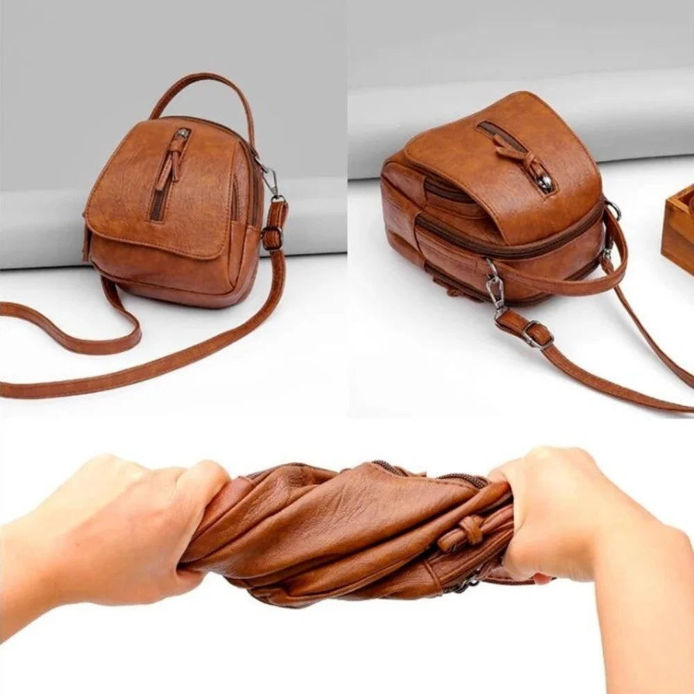 Women's Vintage PU Leather Crossbody Shoulder Bag | Small Purse Crossbody Shoulder Bag Axl