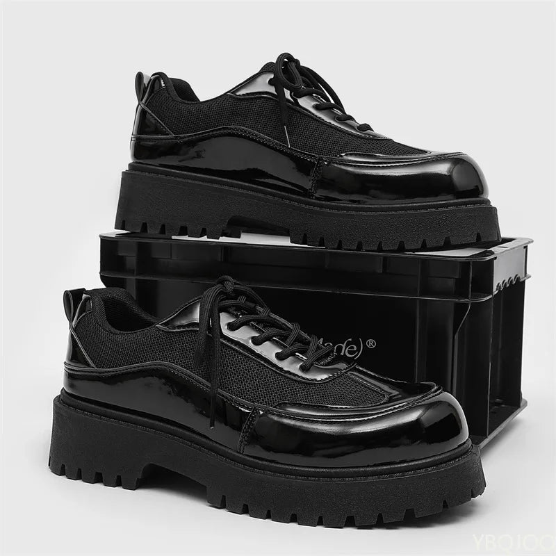 Men's Low Top Lace-Up Casual Dress Shoes – Thick Sole Men's Dress Shoes Axl
