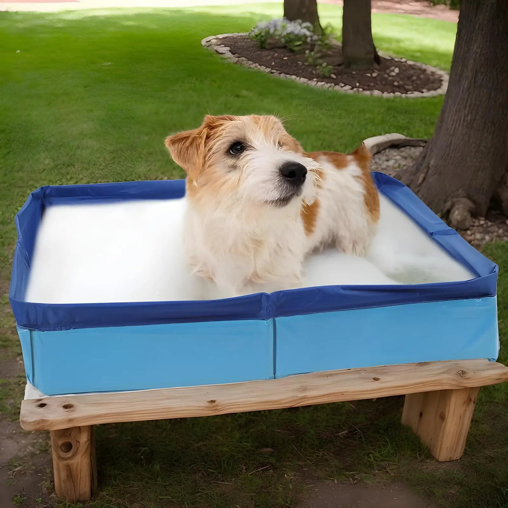 Foldable Dog Bath Tub – Non-Inflatable PVC Pet Bathing Pool Foldable Pet Bath Tub Axl