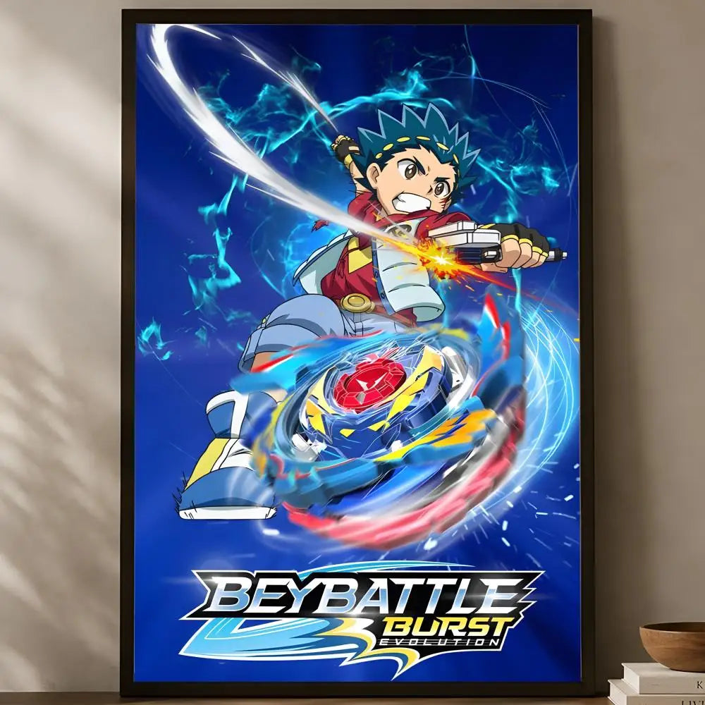 Beyblade X Anime Wall Poster – Self-Stick HD PVC Waterproof Anime Wall Poster Axl White16 60X90cmNoframe