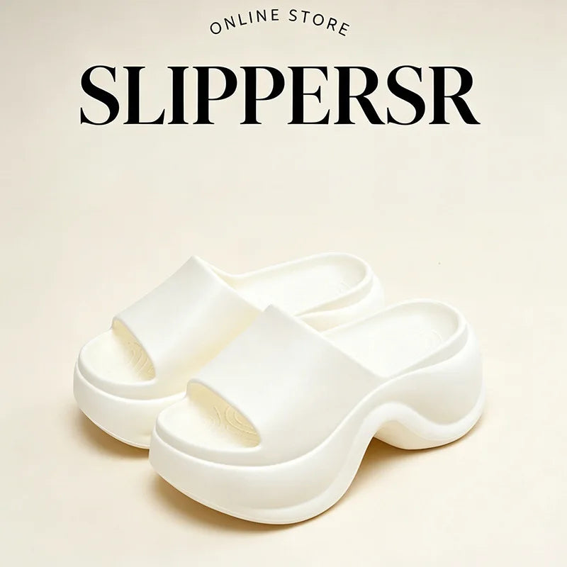 Women's Platform Slippers – Non-Slip EVA Thick Sole Sandals Platform Slippers Axl White 35-36
