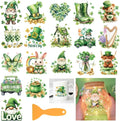 18Pc St. Patrick's Day Rub-On Transfers – Gnome & Clover Decals Holiday Transfer Decals Axl AECH04-16082