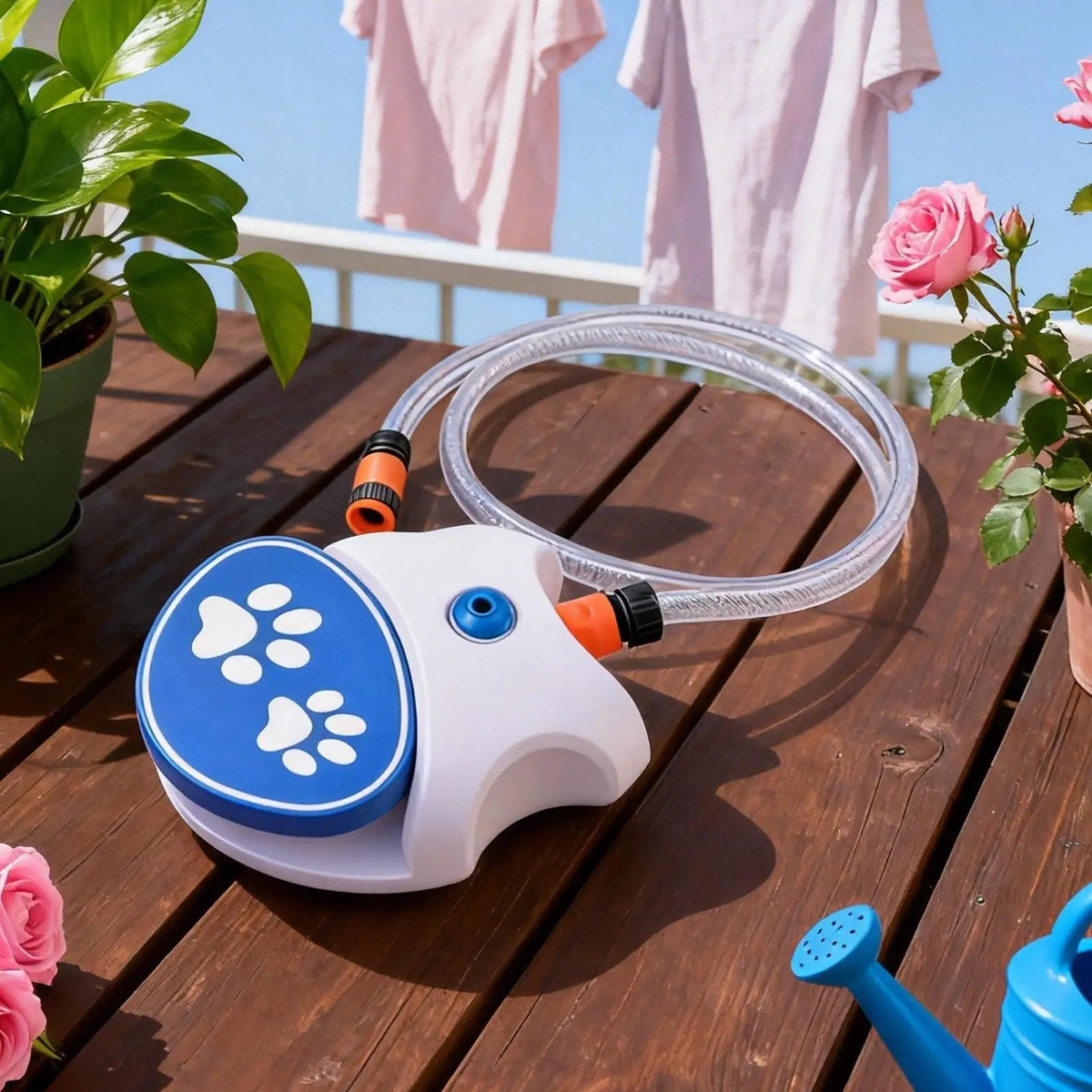 Paw-Activated Outdoor Dog Water Fountain with Hose Dog Water Fountain Axl