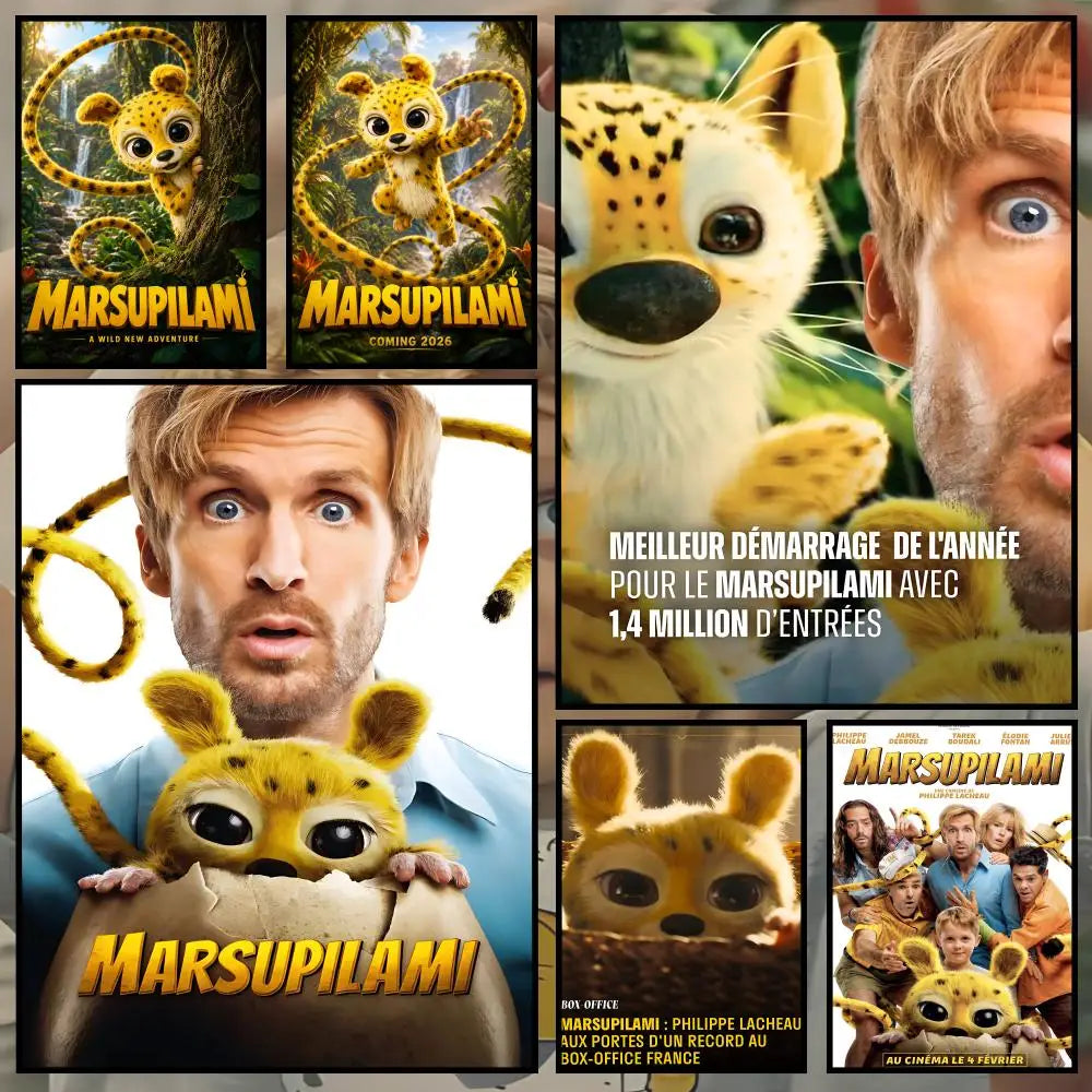 Marsupilami PVC Wall Poster – Peel & Stick HD Art Decor Wall Art Poster Axl