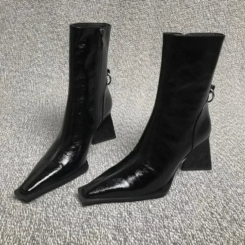 Women's Spike Heel Ankle Boots – Pointed Toe Zip-Up Women's Ankle Boots Axl black 40