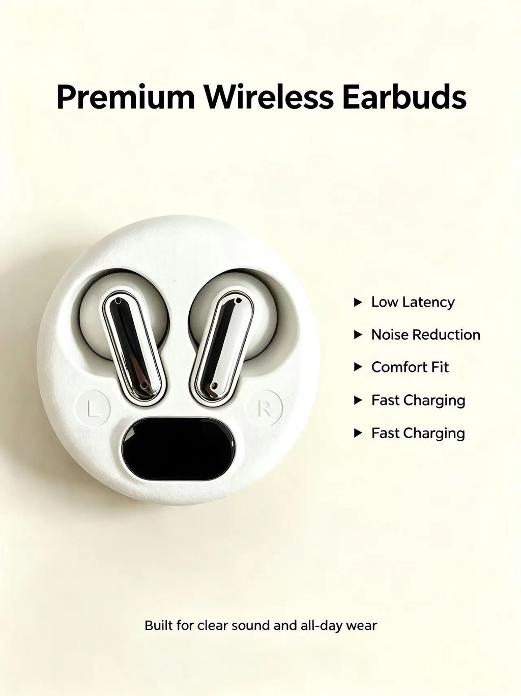 X19 Pink Bluetooth Earbuds – HiFi Stereo & LED Charging Case Wireless Earbuds Axl