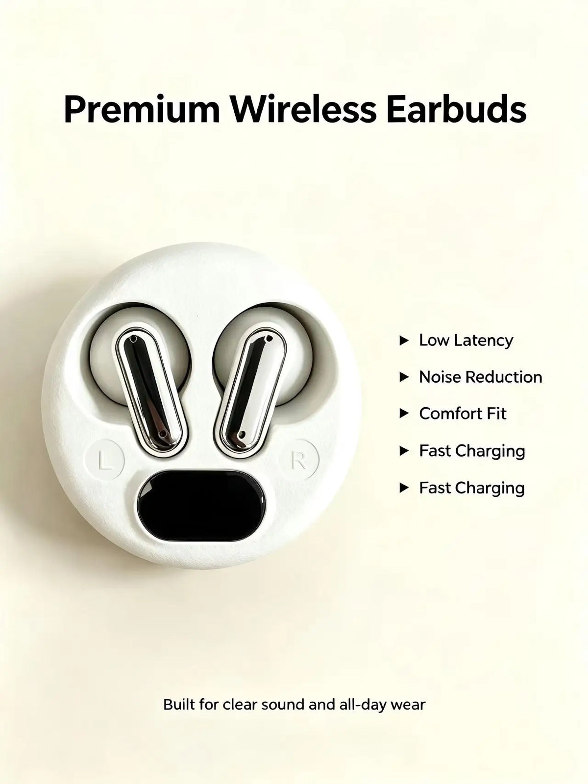 X19 Pink Bluetooth Earbuds – HiFi Stereo & LED Charging Case Wireless Earbuds Axl