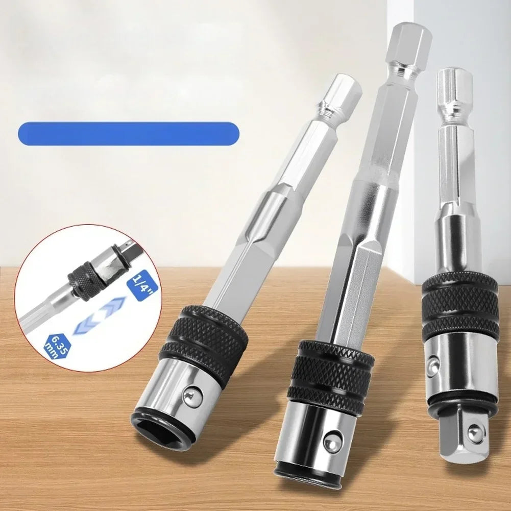 1/4" Hex Shank Drill Bit Extension Rod & Socket Adapter Drill Bit Adapter Axl