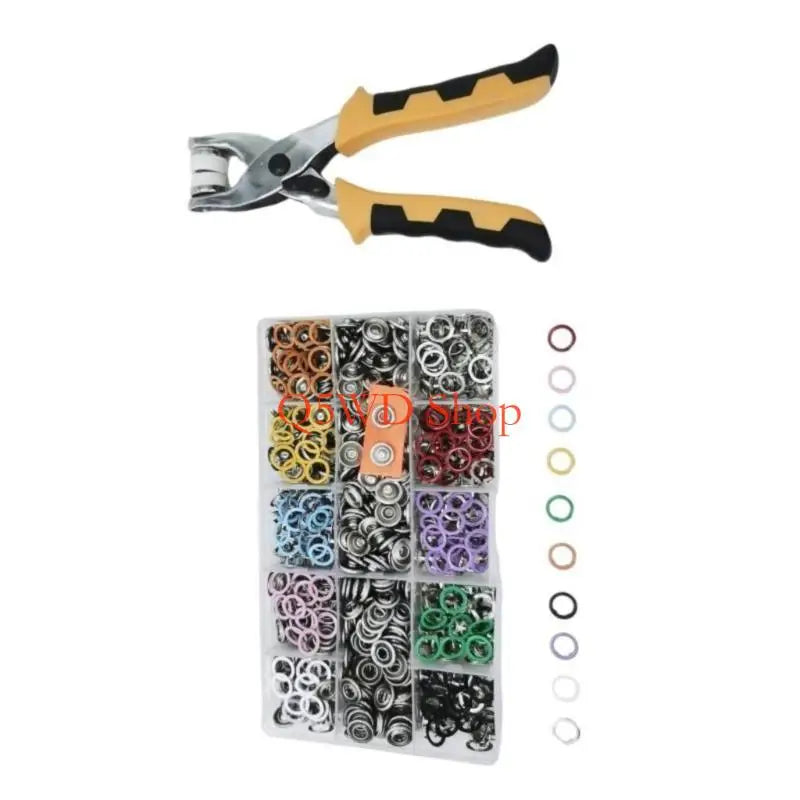 200-Set Metal Snap Fasteners & Installation Plier – DIY Kit Snap Fastener Kit Axl