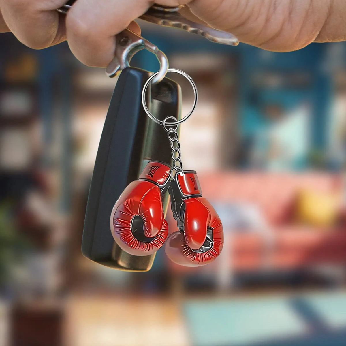 2D Acrylic Boxing Gloves Keychain | Bag Charm & Backpack Tag Acrylic Keychain Charm Axl