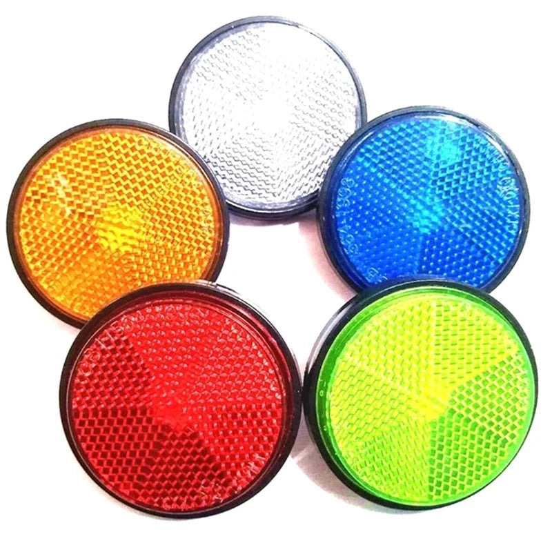 Circular Motorcycle Bicycle Reflector – M6 Screw Night Safety Vehicle Reflector Axl