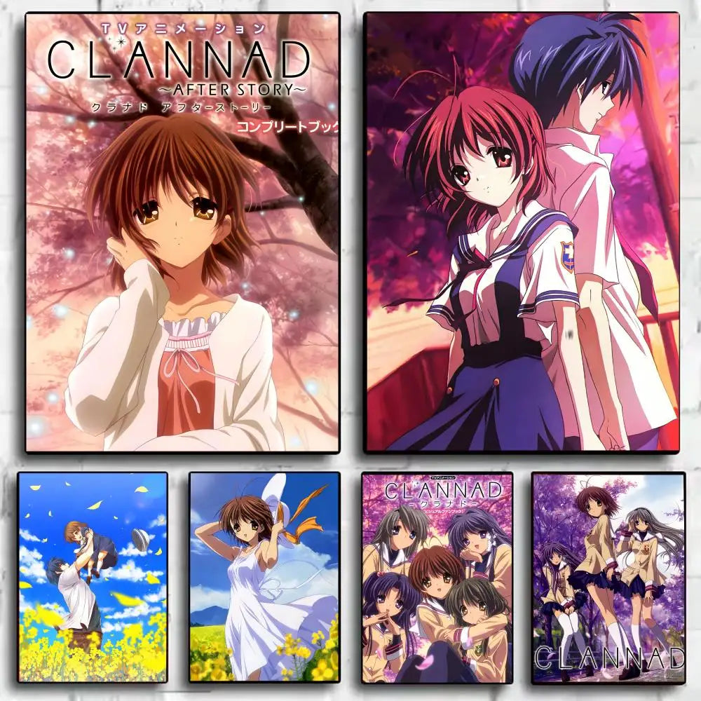 Clannad Anime Self-Adhesive Poster | Wall Art for Home & Office Anime Wall Poster Axl