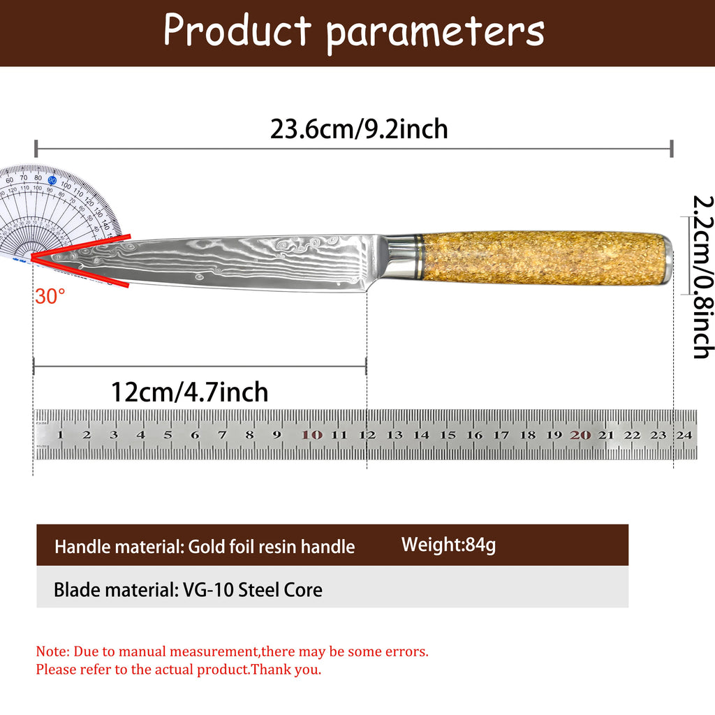 67-Layer Damascus Steel Chef & Paring Knife | Kitchen Essential Damascus Kitchen Knife Axl
