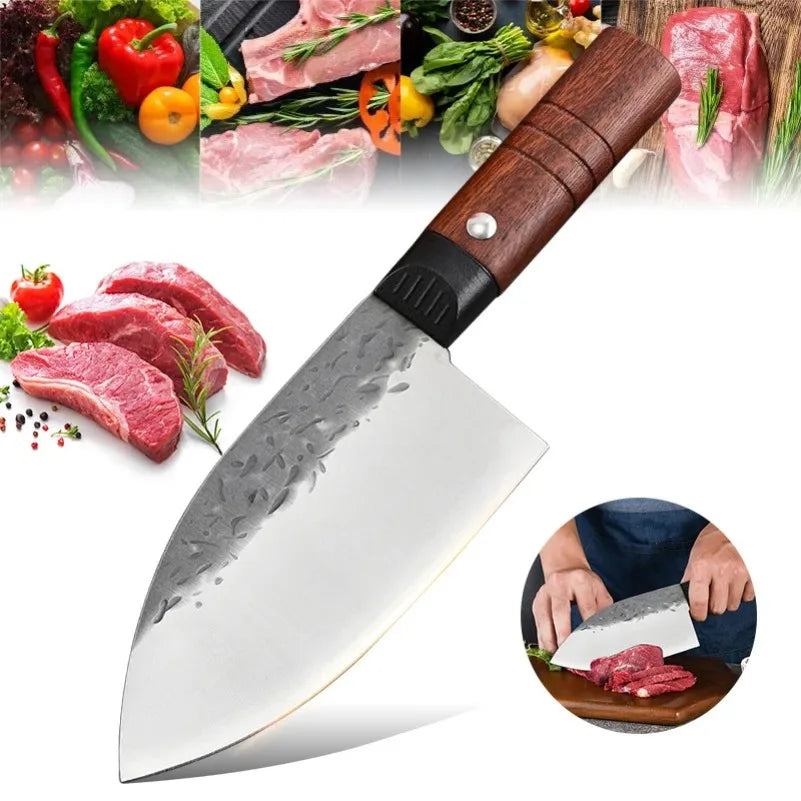 InLeung Handmade Forged Boning Knife – Wood Handle Chef Knife Boning Knife Axl