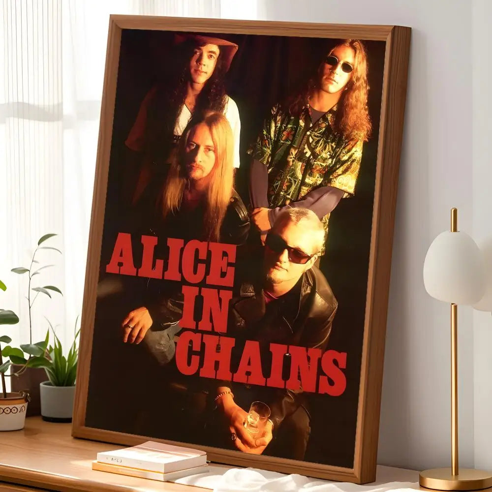Alice in Chains Wall Poster – Self-Stick HD Waterproof Art Music Wall Poster Axl