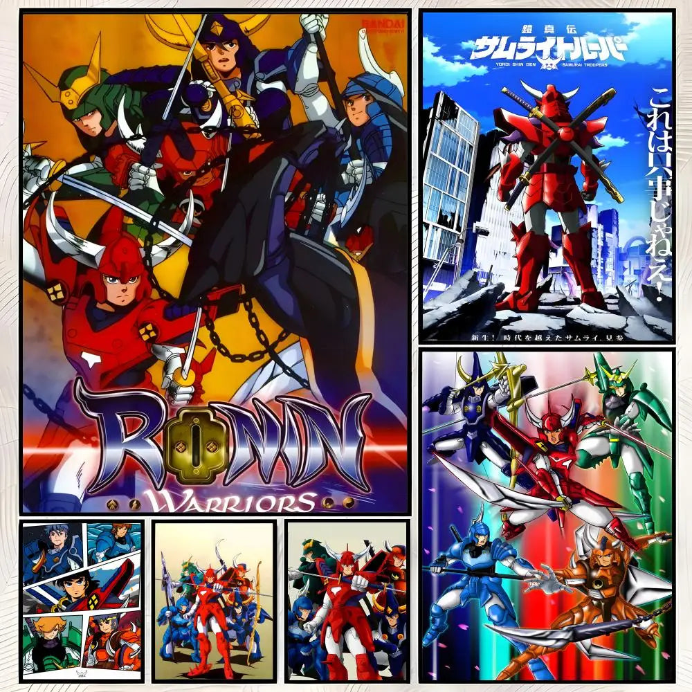 Ronin Warriors Anime Self-Stick PVC Wall Art Poster | HD Print Anime Wall Poster Axl