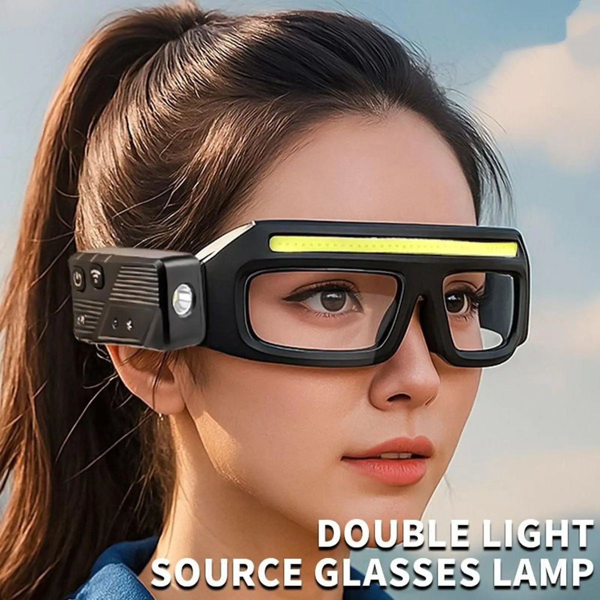 Anti-Fog Safety Glasses with LED Headlamp | Rechargeable LED Safety Glasses Axl