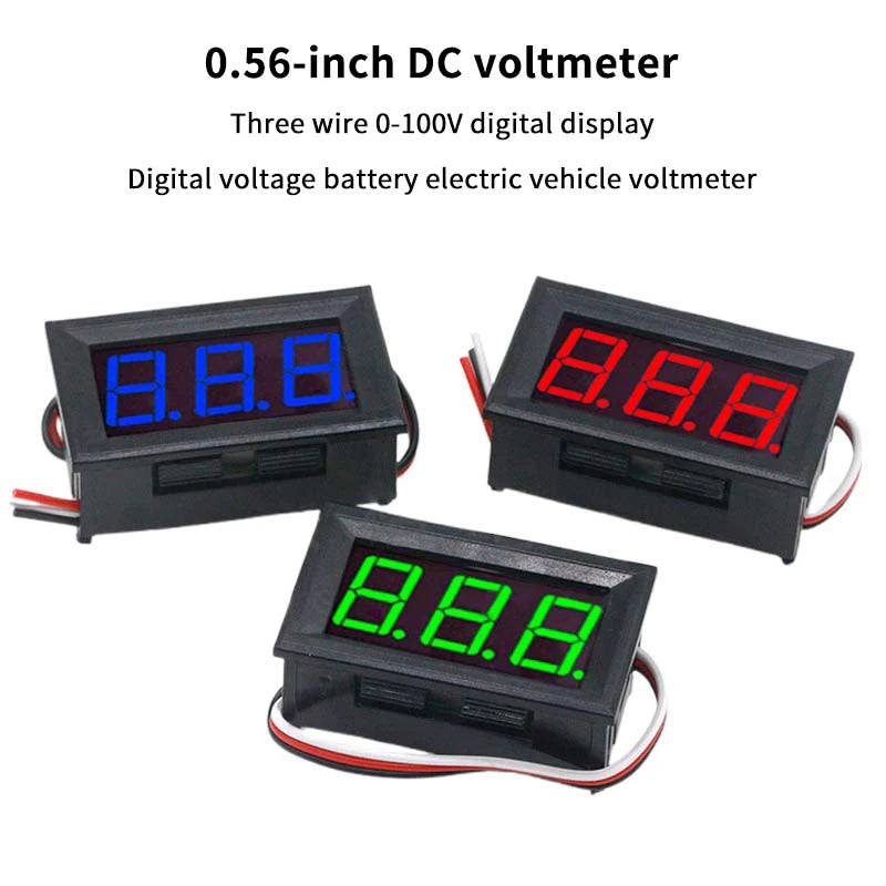 DC 100V Digital Voltmeter Ammeter – LED Volt Meter Gauge Digital Voltmeter Gauge Axl