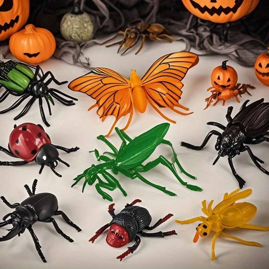 12 Realistic Fake Insects – Halloween & April Fool's Party Props Halloween Party Props Axl