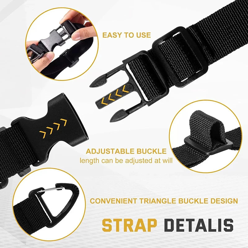 Adjustable Extension Cord Storage Strap – 3-Axis Buckle 45cm Cord Storage Strap Axl
