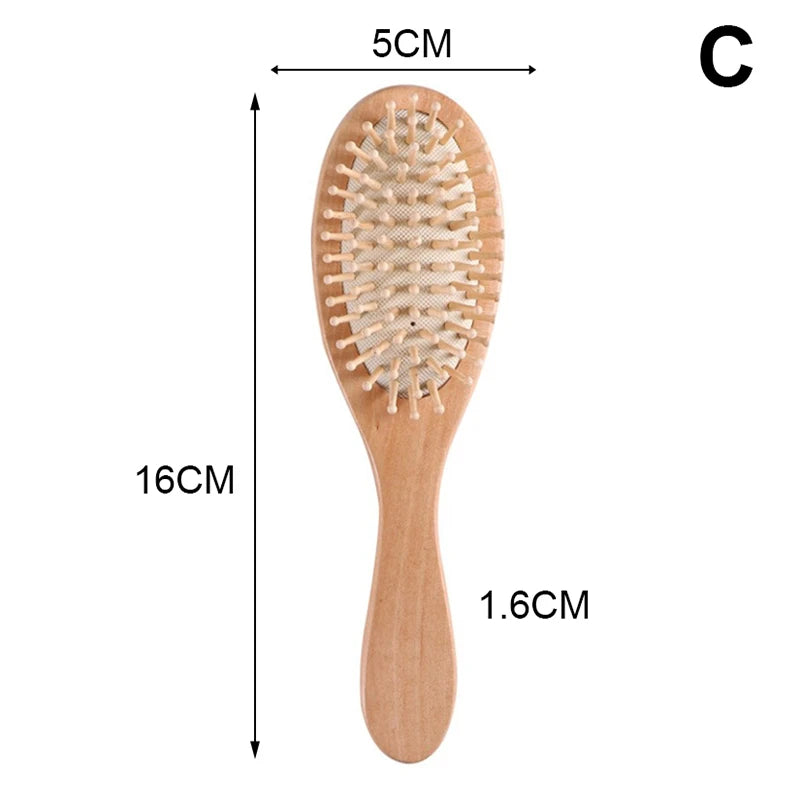 Wood Airbag Massage Hair Brush – Detangling Scalp Comb Hair Massage Brush Axl C