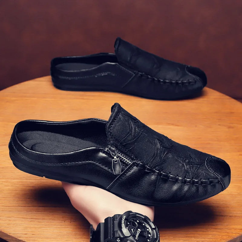 Men's Slip-On Half Loafers – Lightweight Flat Casual Shoes Men's Slip-On Loafers Axl
