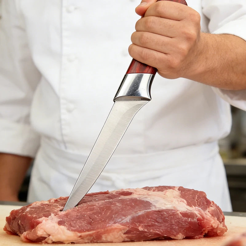 Stainless Steel Boning Knife with Sheath | Sharp Chef Knife Boning Knife Axl