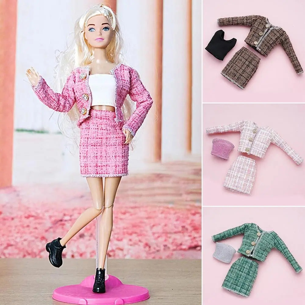 1/6 Doll Winter Outfit – Elegant Coat & Skirt Set for 29–32cm Doll Clothing Set Axl