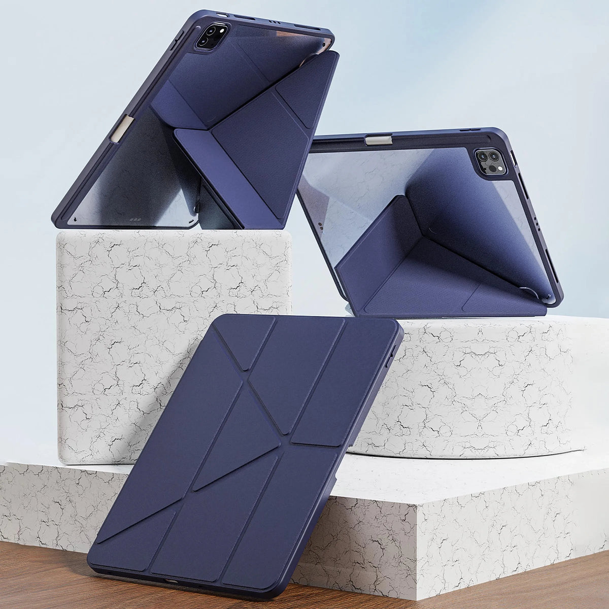 Y-Fold Magnetic iPad Case – Air, Pro 11/13, 6th–10th Gen Tablet Case Axl Navy iPad Air2 9.7in 2014