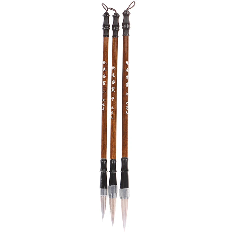 Chinese Calligraphy Brush Set – 3-Piece Langhao Weasel Hair Calligraphy Brush Set Axl