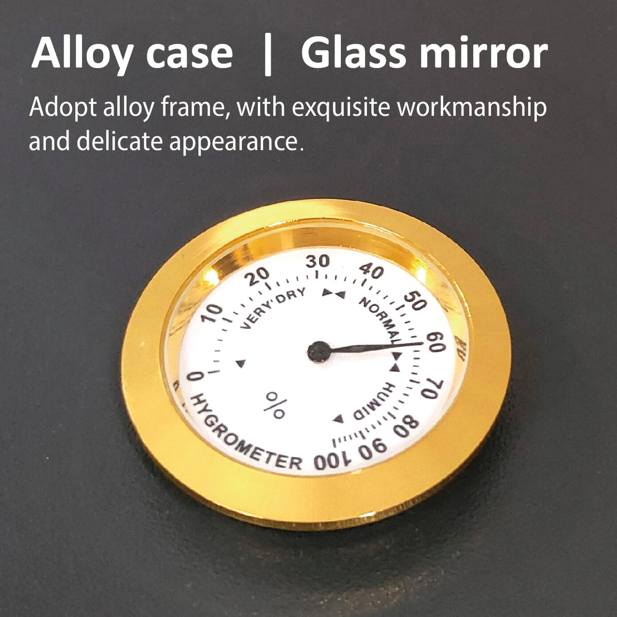 43mm Round Analog Hygrometer for Humidors, Guitar & Wine Box Analog Hygrometer Axl