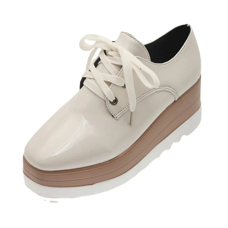 Women's Flat Platform Brogue Creeper Sneakers – Thick Sole Platform Sneakers Axl