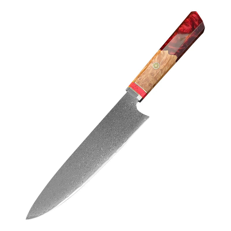 InLeung VG10 Damascus Gyuto Chef Knife | Japanese Kitchen Knife Damascus Chef Knife Axl Chef Knife