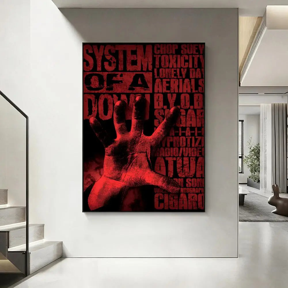 System of a Down Poster – HD Art Waterproof Wall Decor Music Band Poster Axl White1 21X30cmNoframe