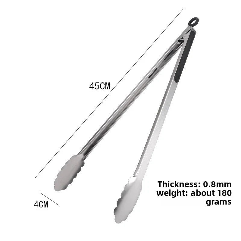 Stainless Steel BBQ Tongs – Heat Resistant Grill & Kitchen Clips BBQ Kitchen Tongs Axl