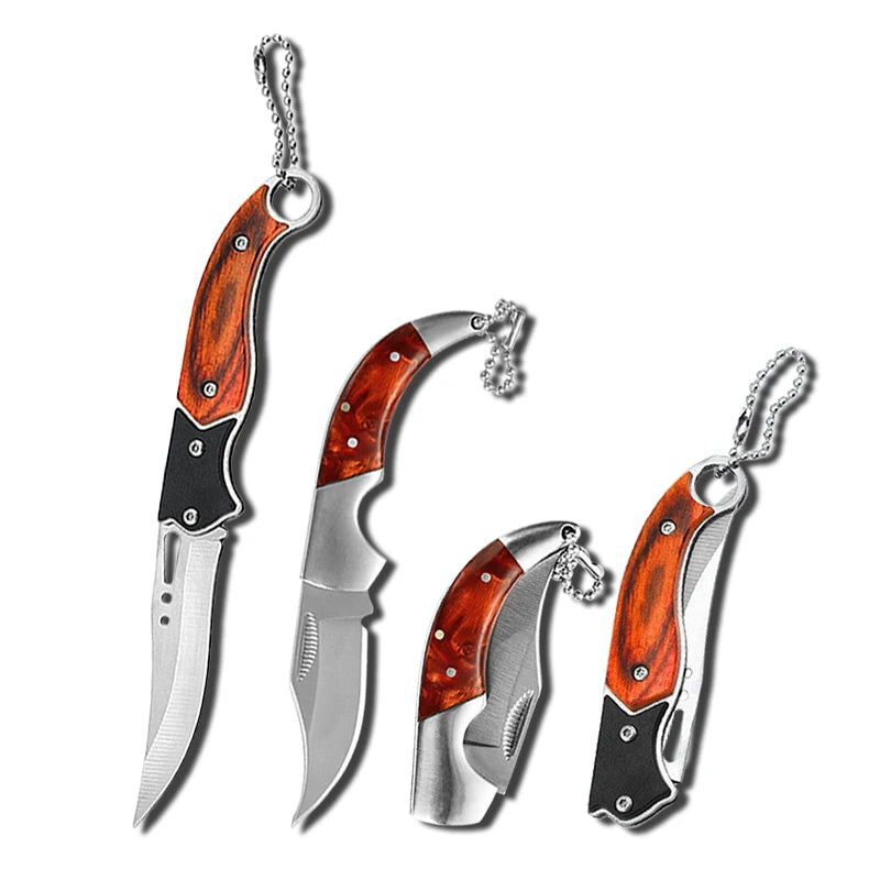 Stainless Steel Folding Pocket Knife – EDC Utility Keychain Folding Pocket Knife Axl