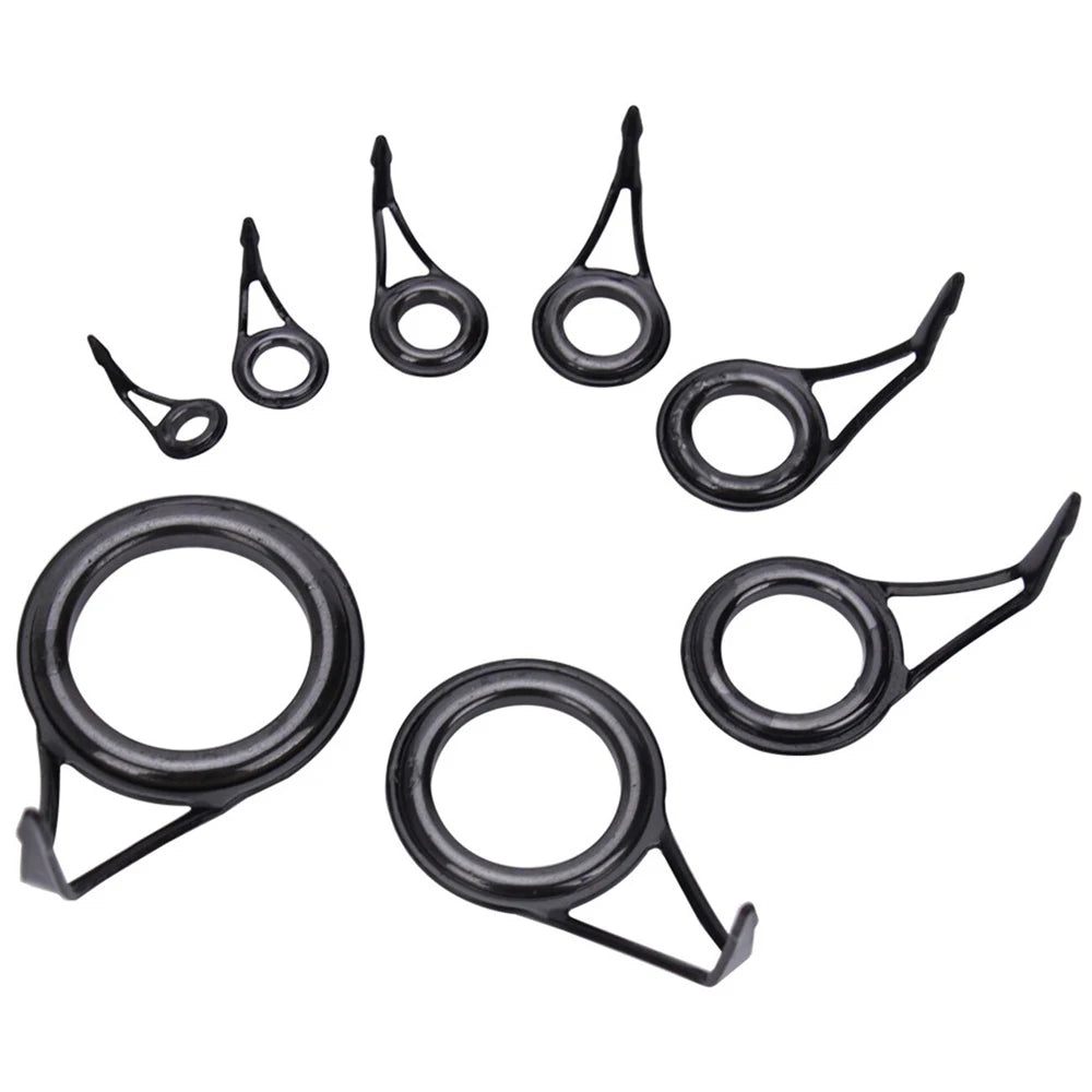 Stainless Steel Fishing Rod Guide Rings – 8 Sizes (6#–30#) Fishing Rod Guide Axl