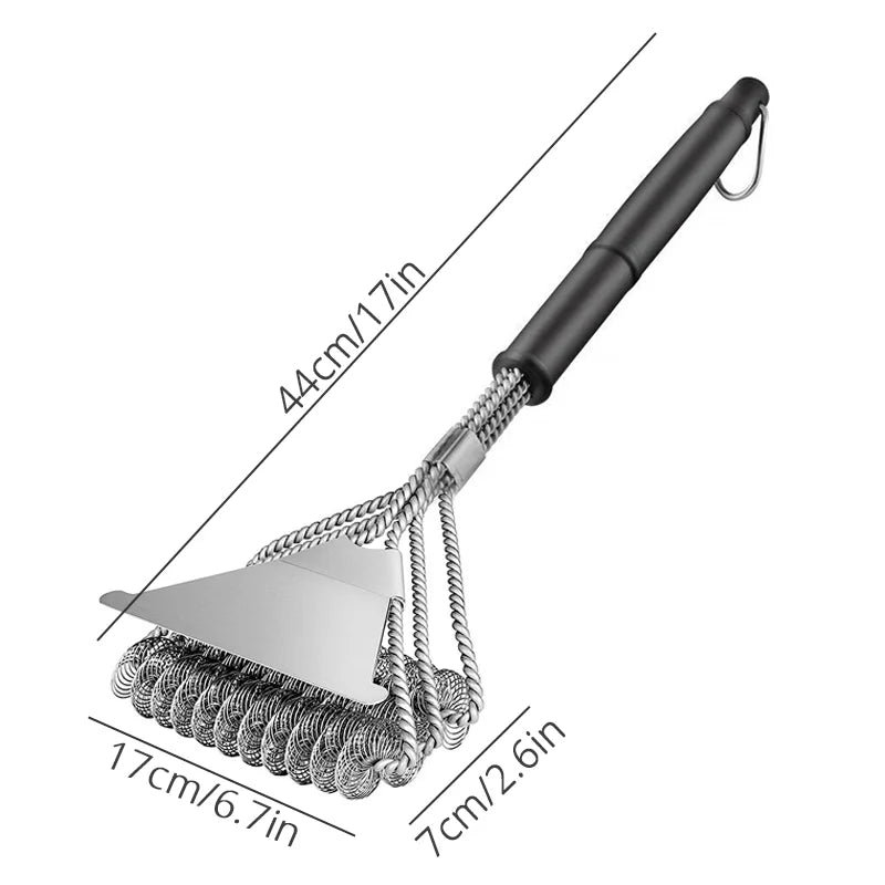 Leeseph Bristle-Free BBQ Grill Brush | Stainless Steel Cleaner BBQ Grill Brush Axl A