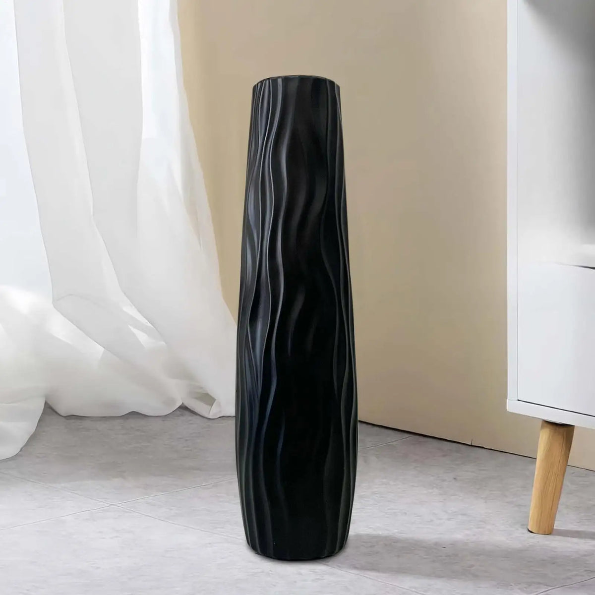 Tall 3D Relief Floor Vase for Dried Flowers & Home Decor Decorative Floor Vase Axl