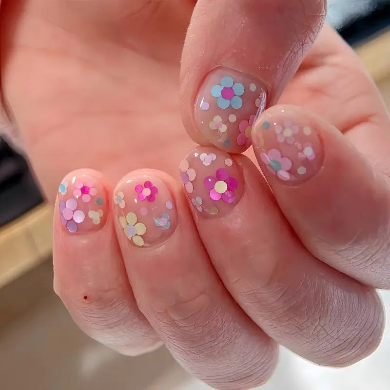 12-Grid Nail Glitter Set – Colorful Sequin & Sparkle Charms Nail Art Glitter Set Axl