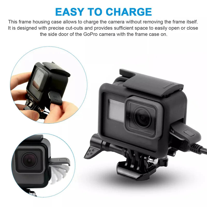 Black Protective Frame Case for DJI Action Camera | Mount Cover Camera Protective Frame Axl Default Title