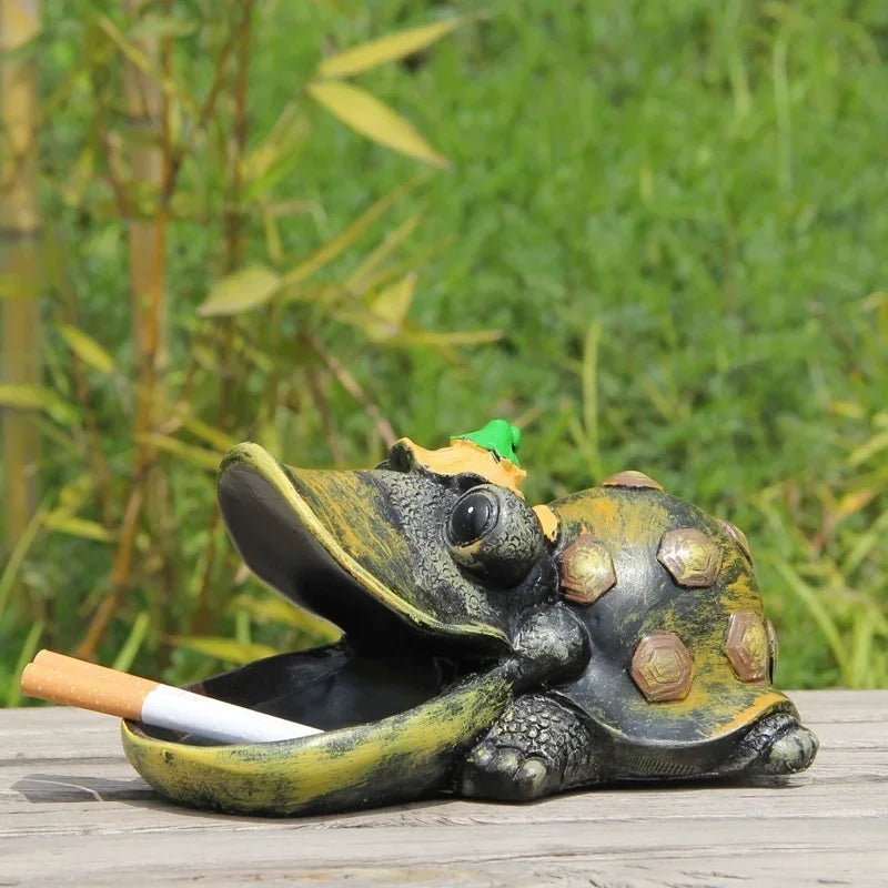 Animal Ashtray – Frog Turtle Crocodile Resin Garden Decor Decorative Ashtray Axl