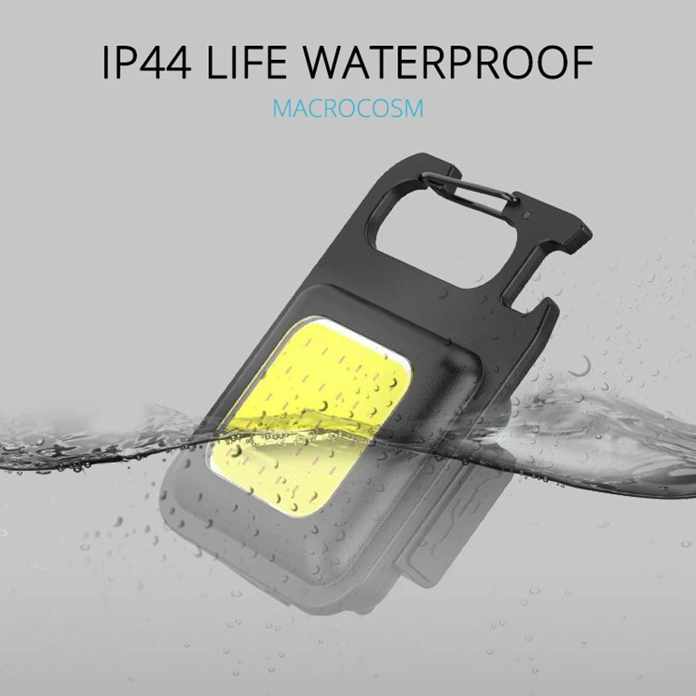 Portable COB Keychain Flashlight – 4 Modes, Magnet, USB Rechargeable COB Keychain Flashlight Axl