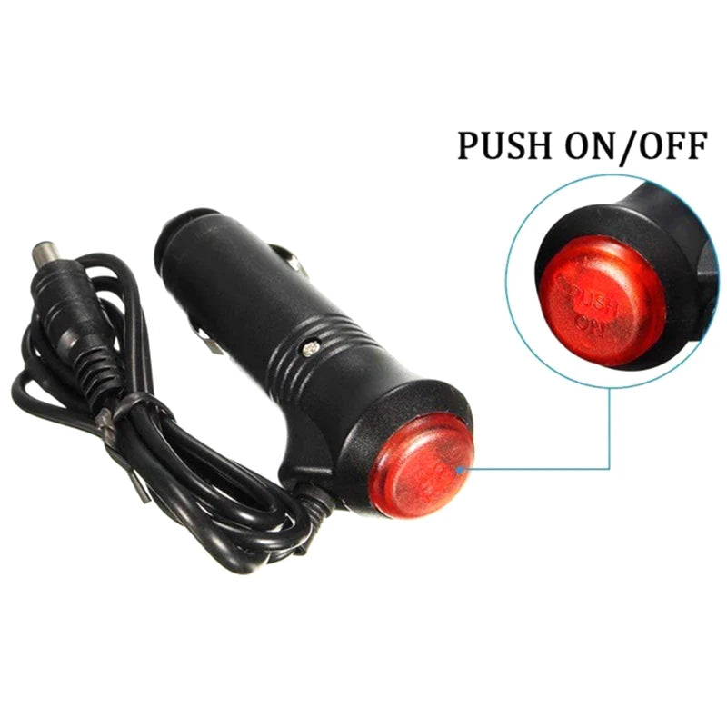 12/24V Car Cigarette Socket Plug Connector Cable & On/Off Switch Car Power Connector Axl