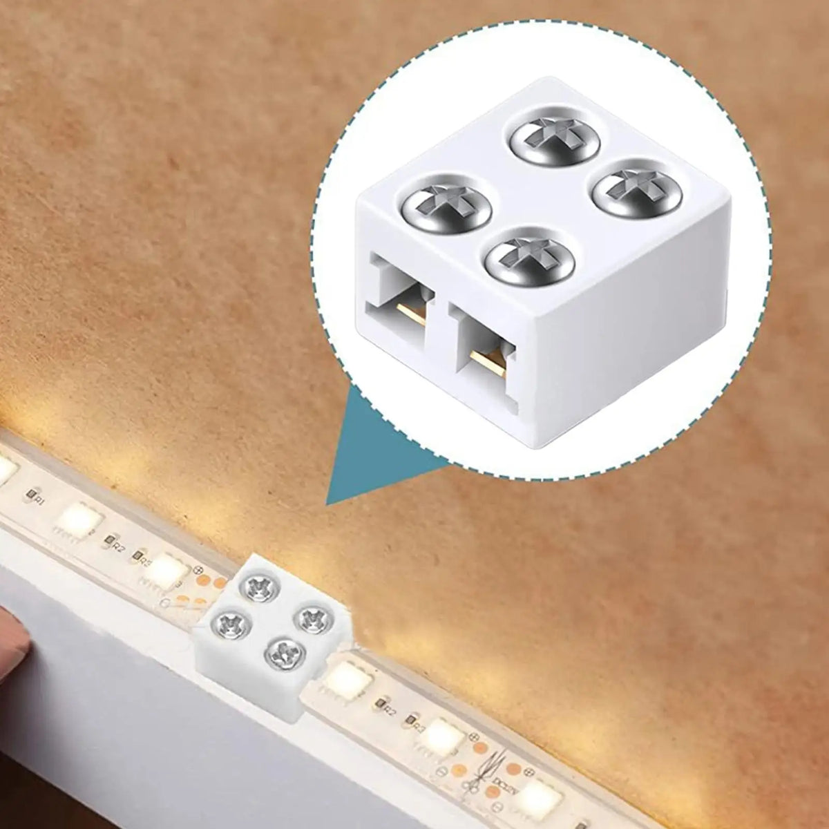 8mm LED Strip Connector – No-Solder Adapter for 5V 12V 24V LED Strip Connector Axl